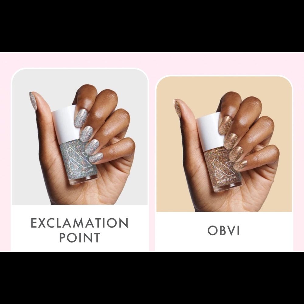 Olive and June glitter polishes NEW